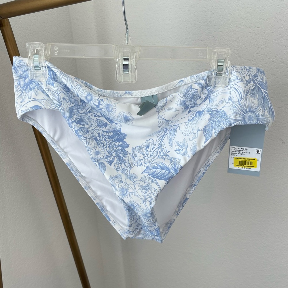 Antonio Melani NWT Toile Garden Thistle Bikini Bottoms Size XL